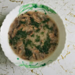 Грибной суп-пюре в хлебном горшочке